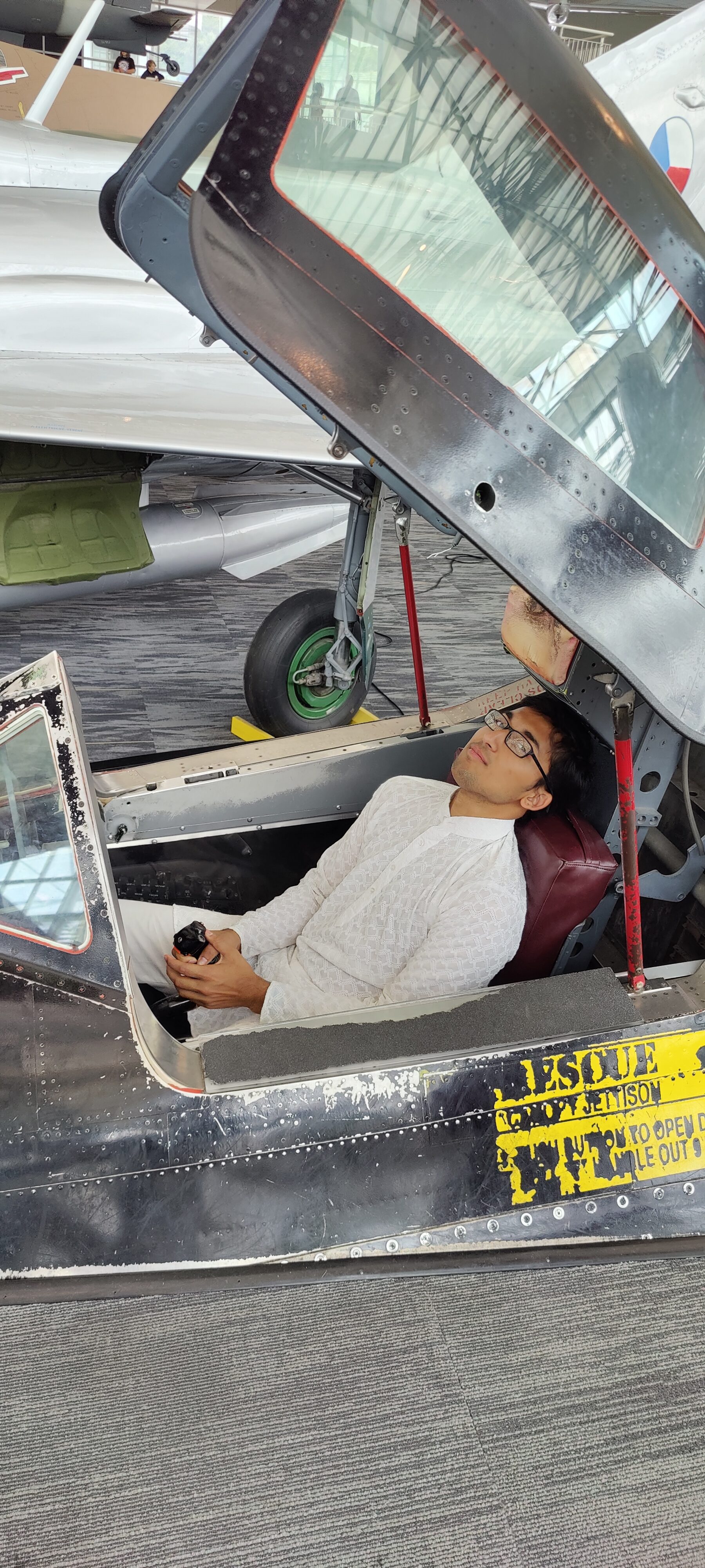 In the flight simulator